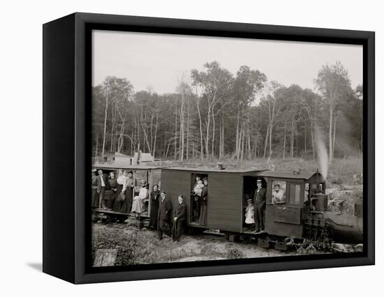 Excursion Logging Train, Harbor Springs, Mich.-null-Framed Stretched Canvas