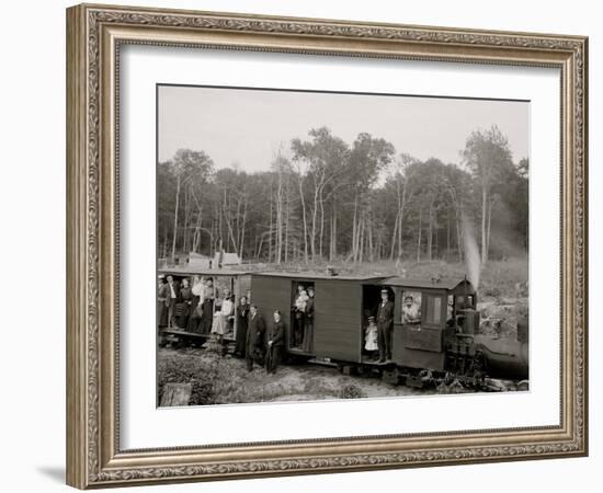 Excursion Logging Train, Harbor Springs, Mich.-null-Framed Photo