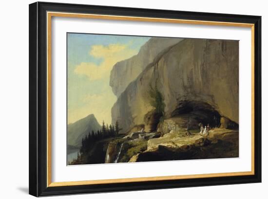 Excursion to the Cave of St. Beatus, 1776-Caspar Wolf-Framed Giclee Print