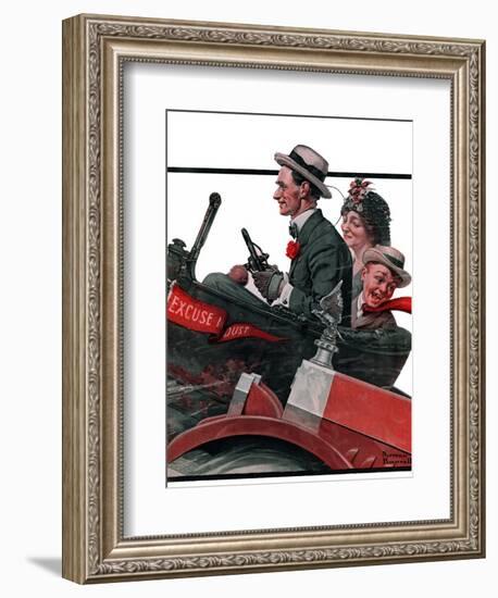 "Excuse My Dust", July 31,1920-Norman Rockwell-Framed Giclee Print