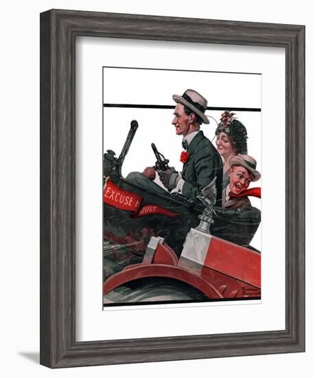 "Excuse My Dust", July 31,1920-Norman Rockwell-Framed Giclee Print