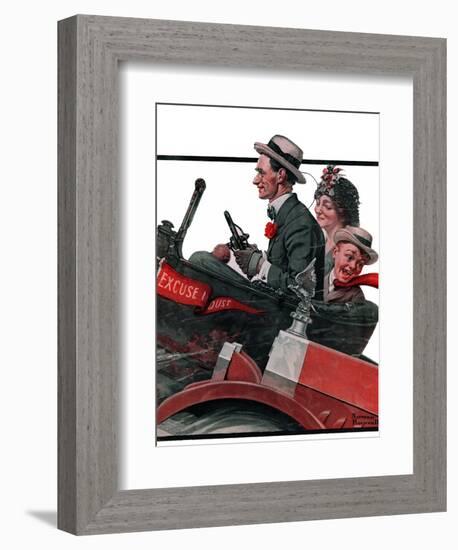 "Excuse My Dust", July 31,1920-Norman Rockwell-Framed Giclee Print