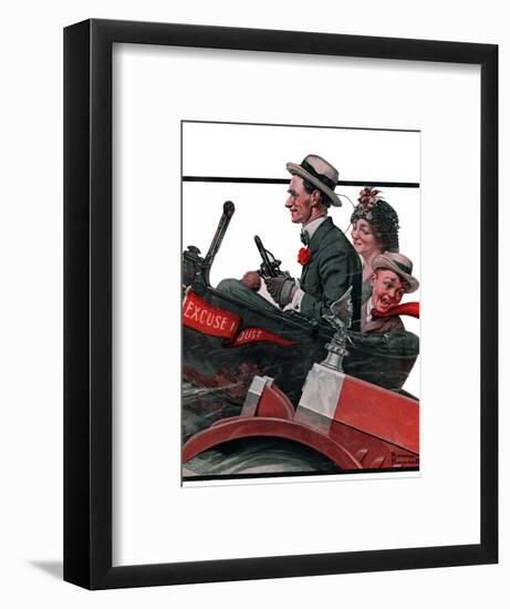 "Excuse My Dust", July 31,1920-Norman Rockwell-Framed Giclee Print