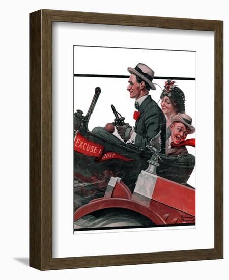 "Excuse My Dust", July 31,1920-Norman Rockwell-Framed Giclee Print