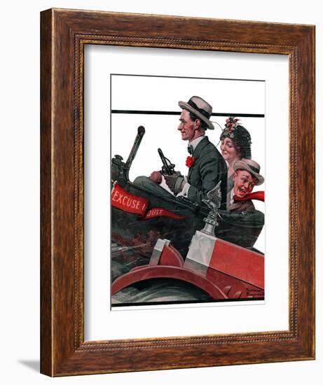 "Excuse My Dust", July 31,1920-Norman Rockwell-Framed Giclee Print