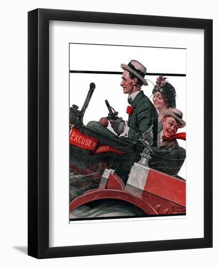 "Excuse My Dust", July 31,1920-Norman Rockwell-Framed Giclee Print