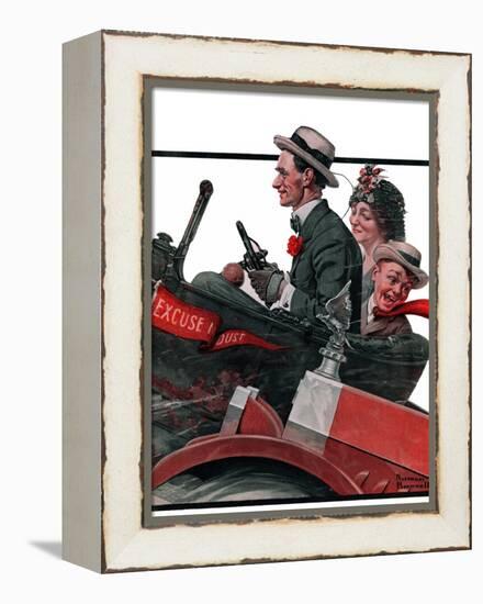 "Excuse My Dust", July 31,1920-Norman Rockwell-Framed Premier Image Canvas