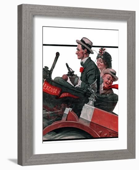 "Excuse My Dust", July 31,1920-Norman Rockwell-Framed Giclee Print