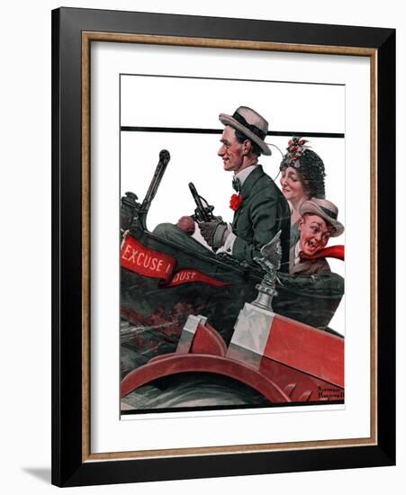 "Excuse My Dust", July 31,1920-Norman Rockwell-Framed Giclee Print