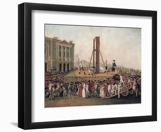 Execution of Marie Antoinette-null-Framed Art Print