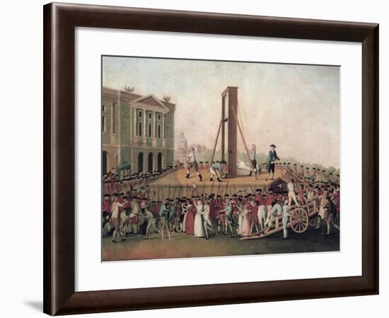 Execution of Marie Antoinette-null-Framed Art Print