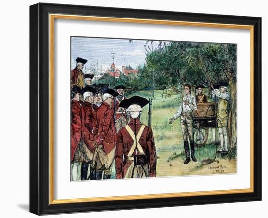 Execution of Nathan Hale by the British in New York on September 22, 1776-Howard Pyle-Framed Giclee Print