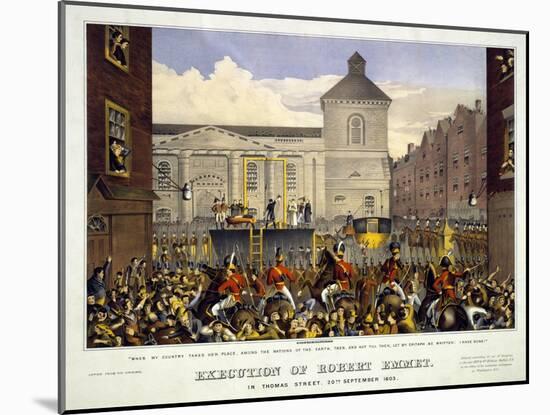 Execution of Robert Emmet in Thomas Street, 20th September 1803, 1803-null-Mounted Giclee Print