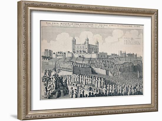 'Execution of the Earl of Strafford', c1641, (1903)-Wenceslaus Hollar-Framed Giclee Print