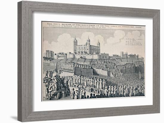 'Execution of the Earl of Strafford', c1641, (1903)-Wenceslaus Hollar-Framed Giclee Print