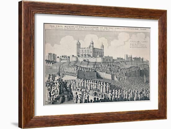 'Execution of the Earl of Strafford', c1641, (1903)-Wenceslaus Hollar-Framed Giclee Print