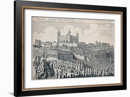 'Execution of the Earl of Strafford', c1641, (1903)-Wenceslaus Hollar-Framed Giclee Print