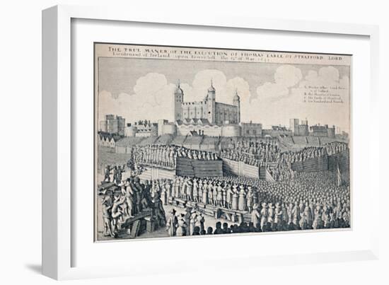 'Execution of the Earl of Strafford', c1641, (1903)-Wenceslaus Hollar-Framed Giclee Print