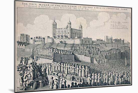 'Execution of the Earl of Strafford', c1641, (1903)-Wenceslaus Hollar-Mounted Giclee Print