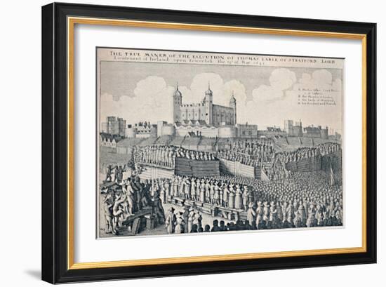 'Execution of the Earl of Strafford', c1641, (1903)-Wenceslaus Hollar-Framed Giclee Print