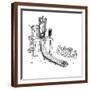 Executioner is about to chop off man's head with guillotine; when the pris? - New Yorker Cartoon-George Booth-Framed Premium Giclee Print