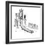 Executioner is about to chop off man's head with guillotine; when the pris? - New Yorker Cartoon-George Booth-Framed Premium Giclee Print