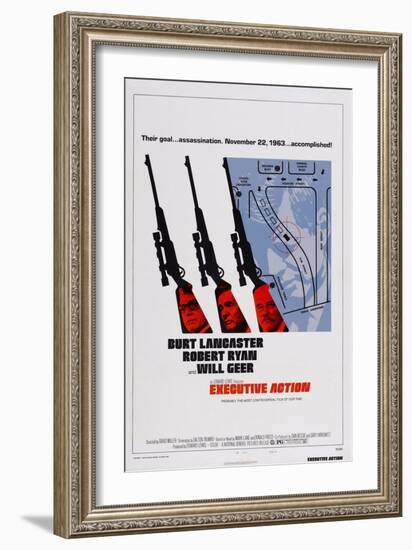 Executive Action, Burt Lancaster, Robert Ryan, Will Geer, 1973-null-Framed Premium Giclee Print