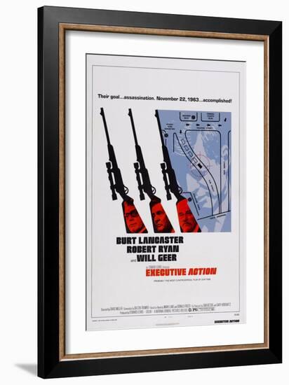 Executive Action, Burt Lancaster, Robert Ryan, Will Geer, 1973-null-Framed Premium Giclee Print