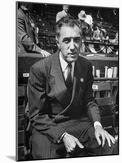 Executive Ford C. Frick, Appearing at a Baseball Game at Bb Park-null-Mounted Photographic Print