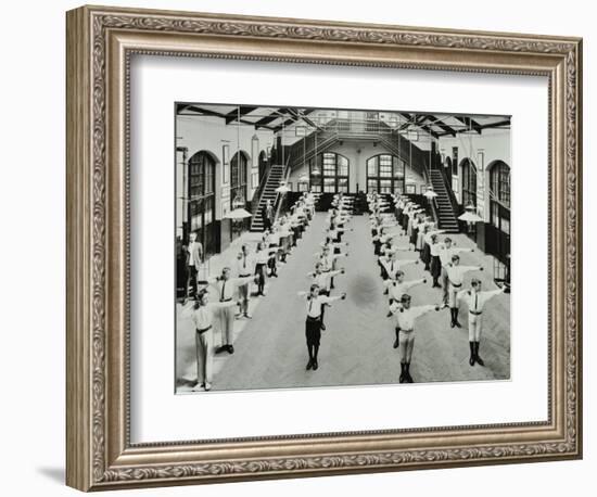 Exercise Drill, Crawford Street School, Camberwell, London, 1906-null-Framed Photographic Print
