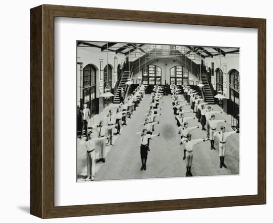 Exercise Drill, Crawford Street School, Camberwell, London, 1906-null-Framed Photographic Print