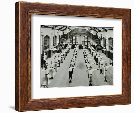 Exercise Drill, Crawford Street School, Camberwell, London, 1906-null-Framed Photographic Print