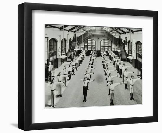 Exercise Drill, Crawford Street School, Camberwell, London, 1906-null-Framed Photographic Print