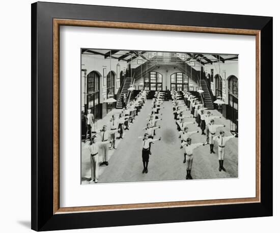 Exercise Drill, Crawford Street School, Camberwell, London, 1906-null-Framed Photographic Print