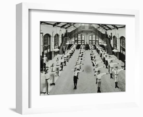 Exercise Drill, Crawford Street School, Camberwell, London, 1906-null-Framed Photographic Print