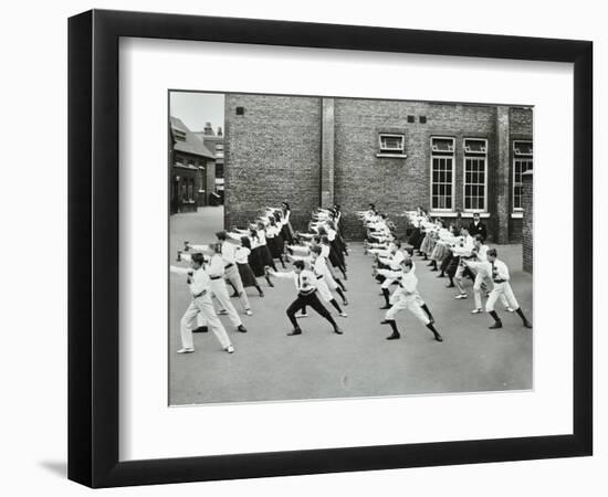 Exercise Drill, Crawford Street School, Camberwell, London, 1906-null-Framed Photographic Print