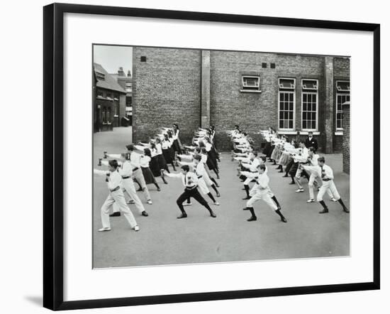 Exercise Drill, Crawford Street School, Camberwell, London, 1906-null-Framed Photographic Print