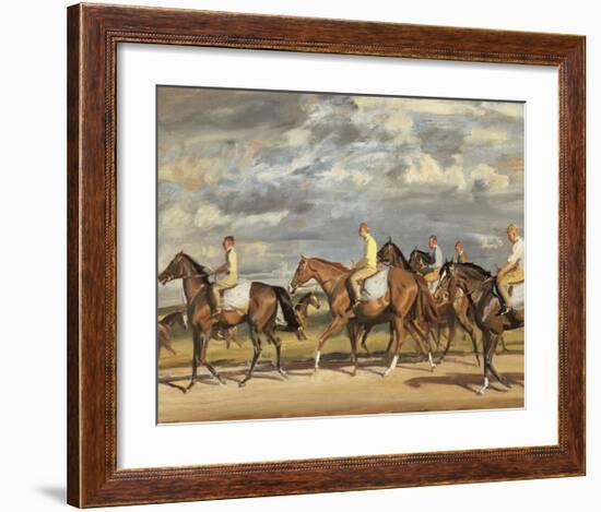 Exercising, Early Morning, Newmarket-Sir Alfred Munnings-Framed Premium Giclee Print