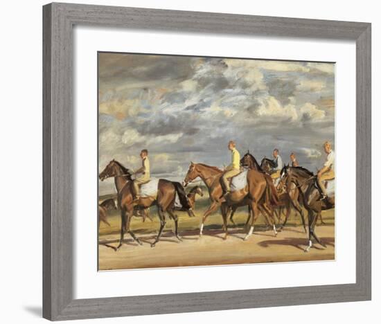 Exercising, Early Morning, Newmarket-Sir Alfred Munnings-Framed Premium Giclee Print