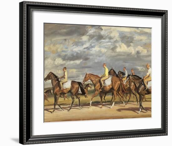 Exercising, Early Morning, Newmarket-Sir Alfred Munnings-Framed Premium Giclee Print