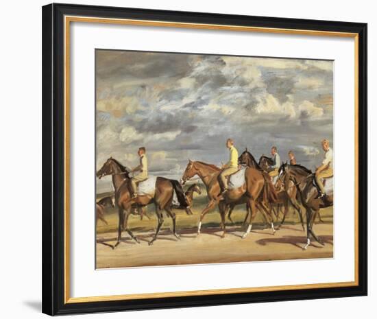 Exercising, Early Morning, Newmarket-Sir Alfred Munnings-Framed Premium Giclee Print