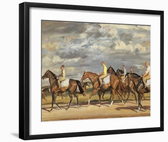 Exercising, Early Morning, Newmarket-Sir Alfred Munnings-Framed Premium Giclee Print