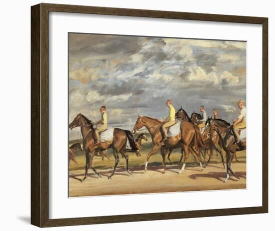 Exercising, Early Morning, Newmarket-Sir Alfred Munnings-Framed Premium Giclee Print