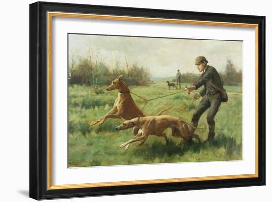 Exercising Greyhounds-George Goodwin Kilburne-Framed Giclee Print