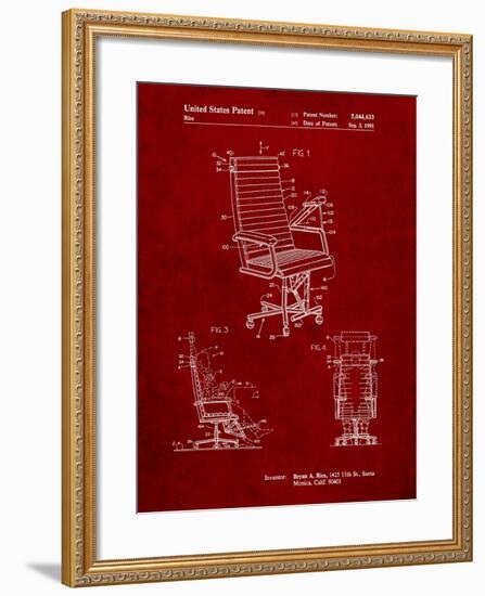 Exercising Office Chair Patent-Cole Borders-Framed Art Print