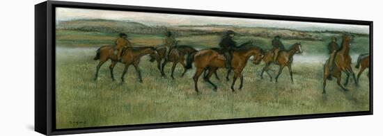 Exercising Racehorses, C1880-Edgar Degas-Framed Premier Image Canvas