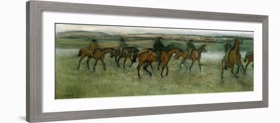 Exercising Racehorses, C1880-Edgar Degas-Framed Giclee Print