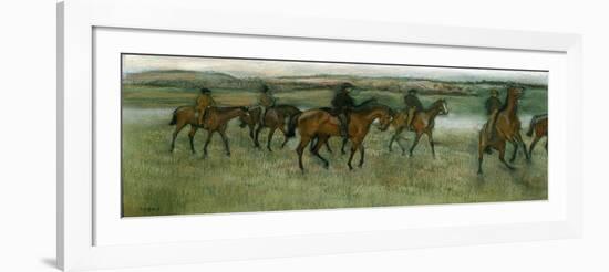 Exercising Racehorses, C1880-Edgar Degas-Framed Giclee Print