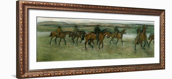 Exercising Racehorses, C1880-Edgar Degas-Framed Giclee Print