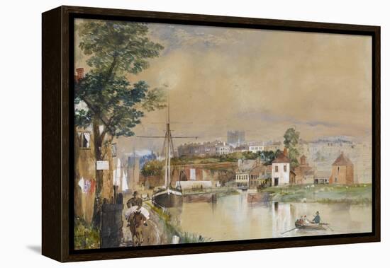 Exeter and the Canal Basin, 1835-40-John Gendall-Framed Premier Image Canvas